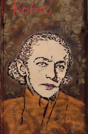 Cybularny (pseud.), Mural na murze śmietnika, na skrzyżowaniu ulic Esperanto i Pawiej w Warszawie