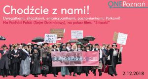 Stulecie Polskiego Sejmu Dzielnicowego - Stulecie praw wyborczych kobiet; Strona One Poznań; grafika Anna Krenz