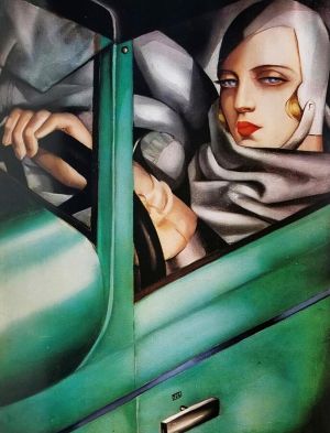 Tamara in a Green Bugatti